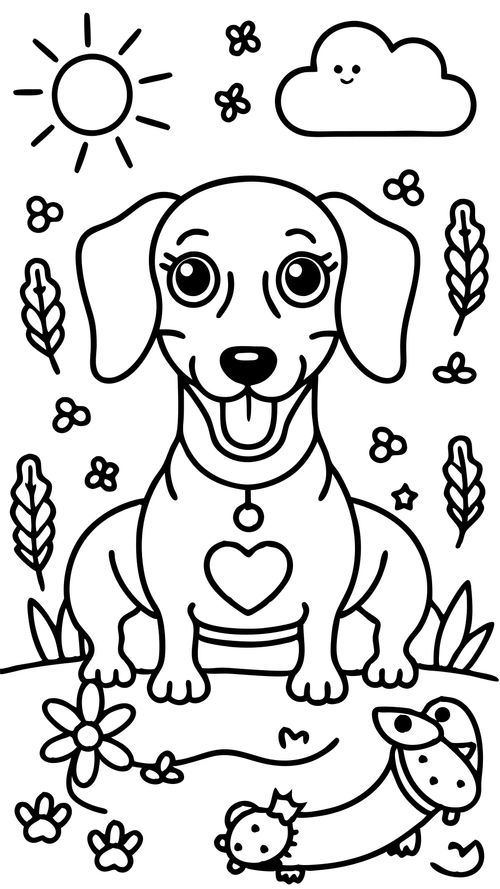 coloring pages dachshund